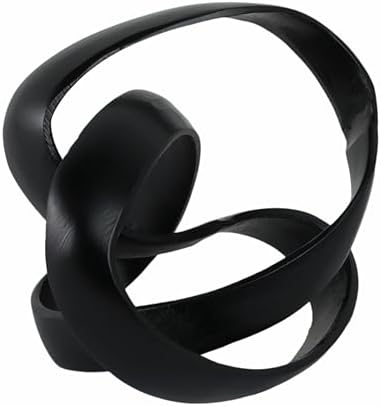 Sagebrook Home Modern Aluminum Sculpture Black 7 Inch