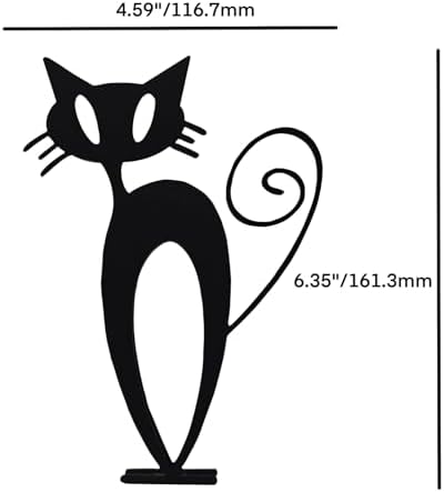 Modern Metal Art Cat Wall Sculpture