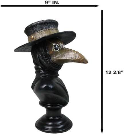 Ebros Gift Bubonic Plague Doctor Bust Sculpture