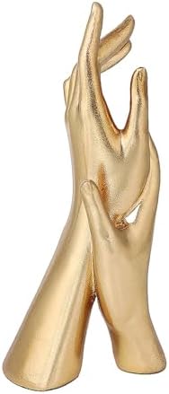 Golden Hands Sculpture Elegant Resin Home Decor Statue
