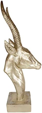 Ebros Gift Golden African Gazelle Sculpture 16 Tall Decor Statue