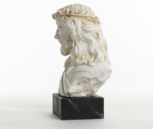 85 Inch Jesus Bust Statue - Hand Painted Resin Religious Decor