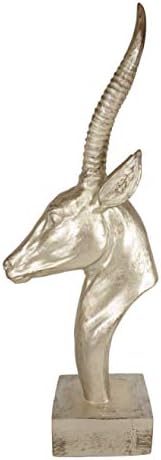 Ebros Gift Golden African Gazelle Sculpture 16 Tall Decor Statue