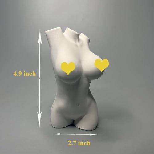 Nude Woman Statue White Figurine Abstract Sculpture