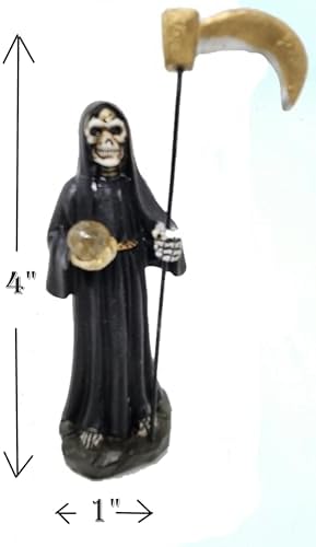 GAIBIJA Santa Muerte Statues 4 Inch Set of 7