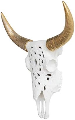 Near and Deer Faux Bison Skull Wall Decoration