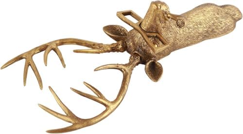 DAUERHAFT Deer Head Wall Sculpture with Glasses and Pipe