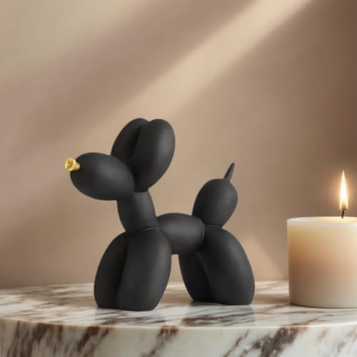 Resin Balloon Dog Sculpture - Black Home Decor