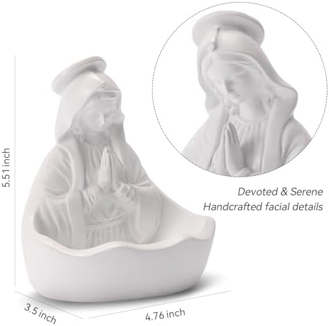 Exquisite Virgin Mary Statue with Rosary Holder