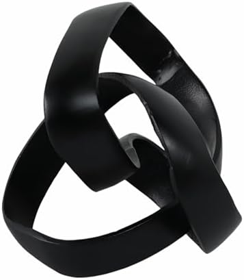 Sagebrook Home Modern Aluminum Sculpture Black 7 Inch