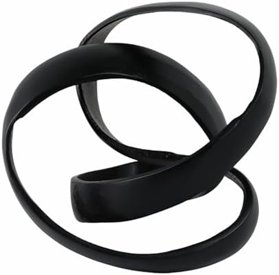 Sagebrook Home Modern Aluminum Sculpture Black 7 Inch