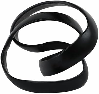 Sagebrook Home Modern Aluminum Sculpture Black 7 Inch