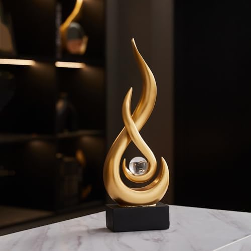 Resin Gold Statue Modern Art Table Decoration