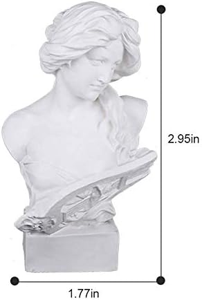 White Resin Bust Statue 295 Inch Artemis Home Decor