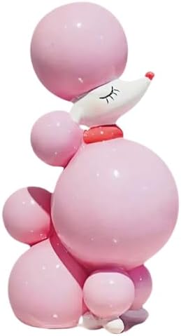 DiliComing Pink Balloon Dog Statue Decor