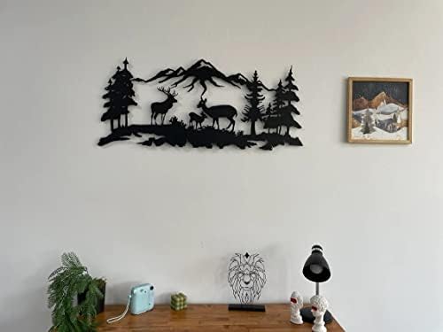 DEKADRON Metal Wall Art Deer Family Decor