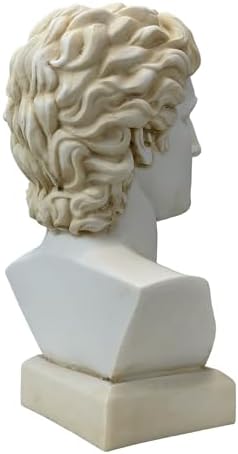 Alexander The Great Marble Bust Statue Aged Patina