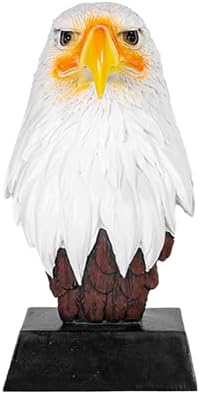 Decorative Bald Eagle Head Sculpture - Patriotic USA Statue