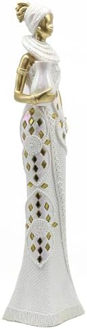 Lukitas African Woman Statue Sculpture Modern Decor 14 Inch