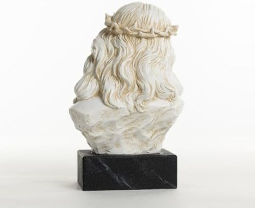85 Inch Jesus Bust Statue - Hand Painted Resin Religious Decor