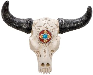 GDSPD Silver Cow Skull Wall Decor Sculpture