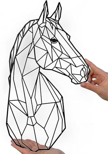Keluly Metal Floating Wall Sculpture Horse 43x31cm