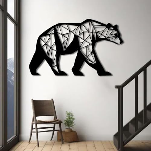 ENJOYOO Metal Bear Wall Art 24x14in