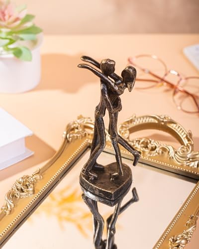 6th Anniversary Iron Couple Sculpture Gift