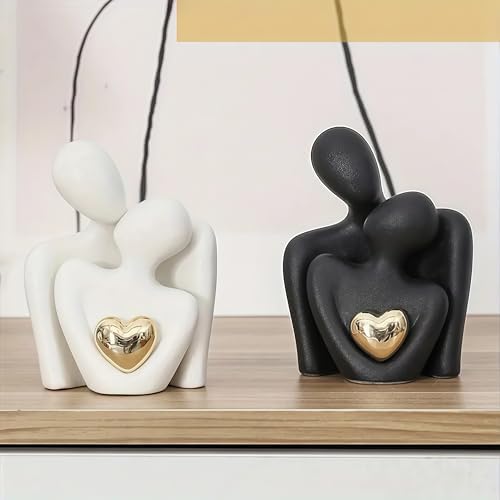 Elegant Mini Ceramic Couple Statue for Home Decor