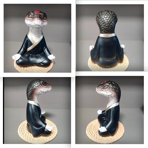 Zen Buddha Snake Statue for Meditation Room