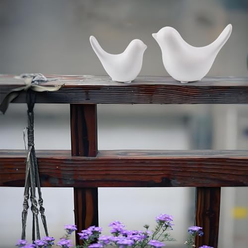 Notakia Small White Birds Statues Modern Home Decor