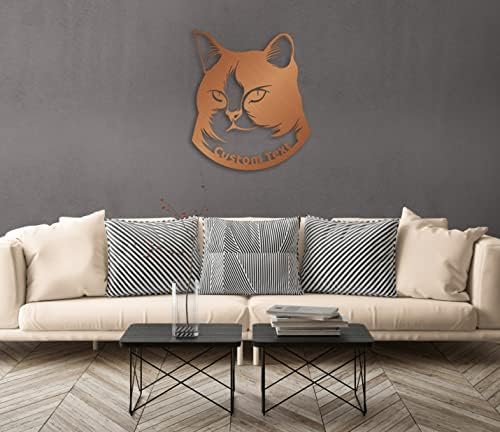 Personalized Metal Cat Wall Art Decor