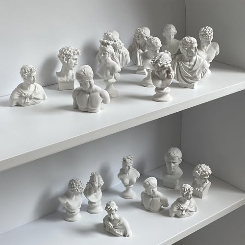Greek Roma Bust Figurine Set A Statue Collection