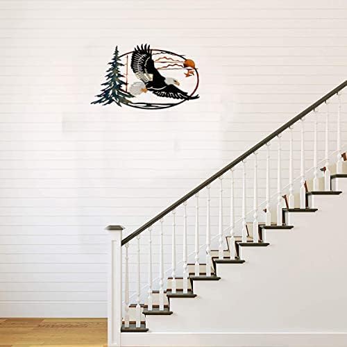 Colorful 3D Metal Eagle Wall Art Sculpture