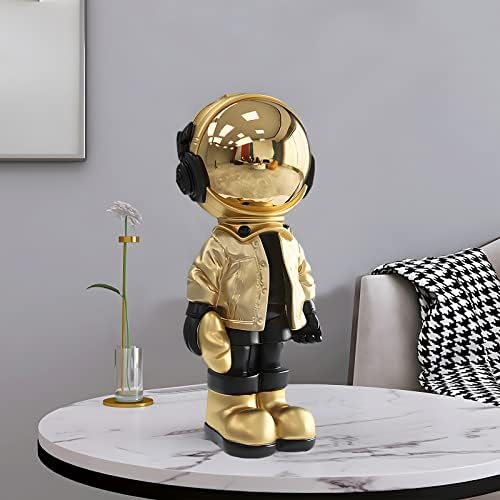 Dosker Astronaut Statue Gold Figurine Desktop Decor