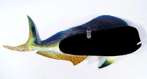 Handpainted Mahi Mahi Green Dolphin Wall Decor Plaque 12 Inch