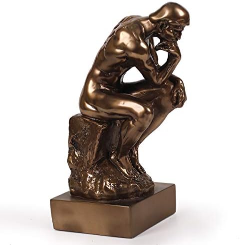 Magicsculp Thinker Statue Cold Cast Bronze 88 Inch Collectible