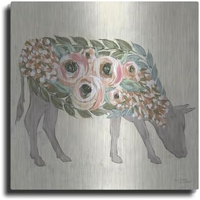 Annabelle the Cow Metal Wall Art 12x12