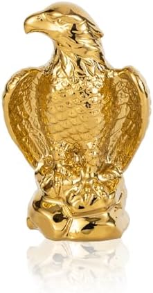 Golden Hawk Statue Modern Elegance Home Decor Sculpture