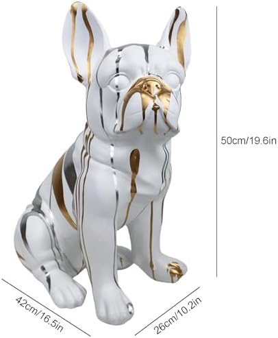 Bulldog Statue Home Decor Resin Sculpture for Living Room