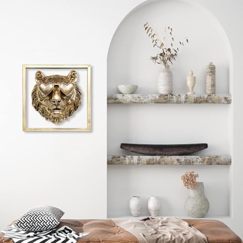 Animal Heads Wall Decor with Metal Frame 1