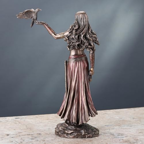 VERONESE DESIGN 10 14 Inch Celtic Goddess Morrigan Statue Bronze Finish