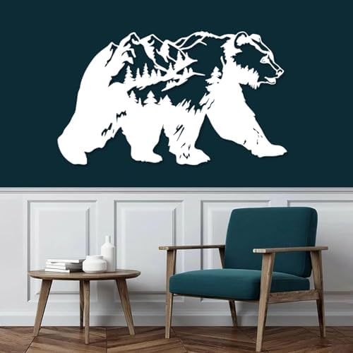 Cadeali Metal Bear Wall Decor 35x21 Black