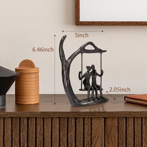 Romantic Swing Couple Statue for Wedding Anniversary Gifts