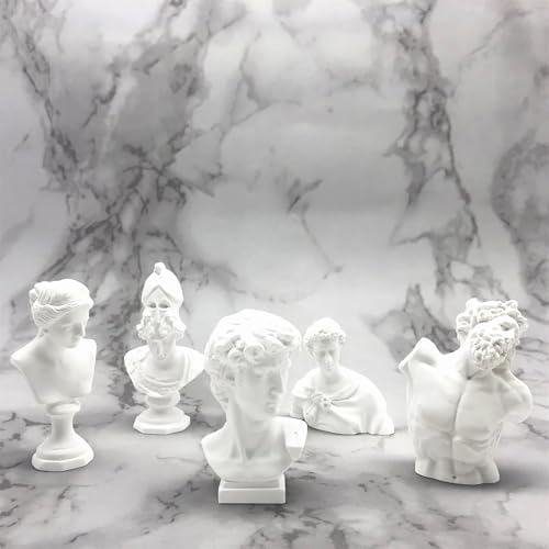 Classic Mini 27 Inch Greek Bust Sculpture Set