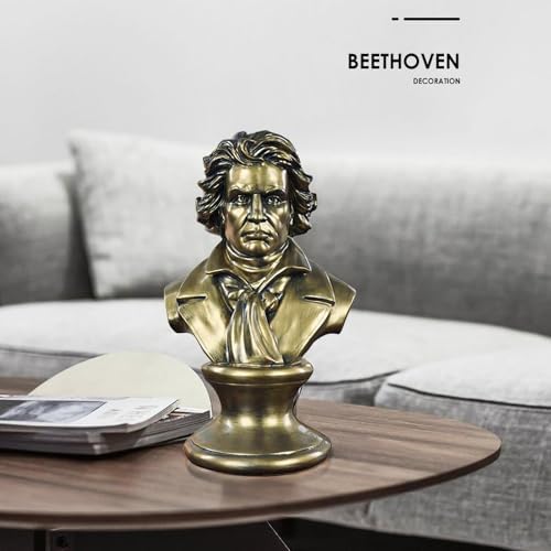 Beethoven Bust Statue 12 Inch Bronze Finish Resin Sculpture