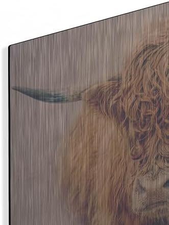 Highland In The Winter Fog Metal Wall Art 16x12