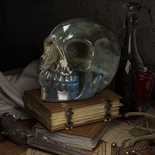Artistone Energy Healing Labradorite Skull Statue