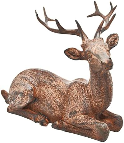 Sitting Deer Figurine Resin Statue Home Decor