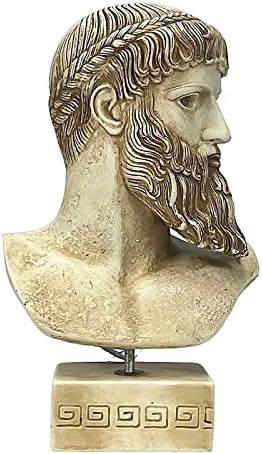 Neptune Poseidon Statue Cast Stone Brown